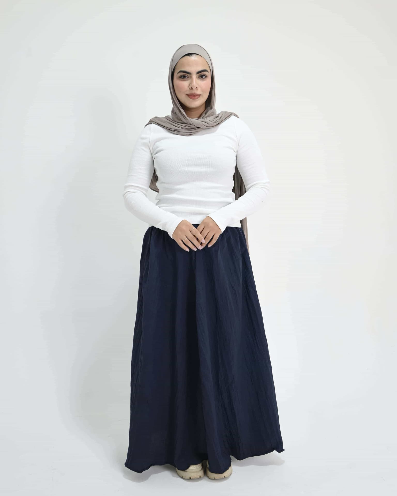The Crushed Skirt - Dark blue
